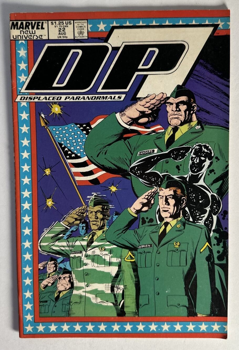DP7 #22 Displaced Paranormals New Universe Marvel Comics 88